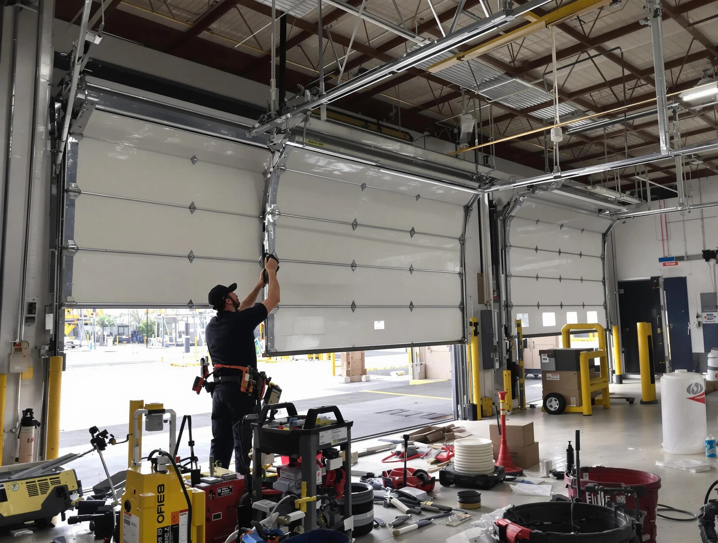 Ashland City Garage Door Repair technician performing commercial garage door repair in Ashland City