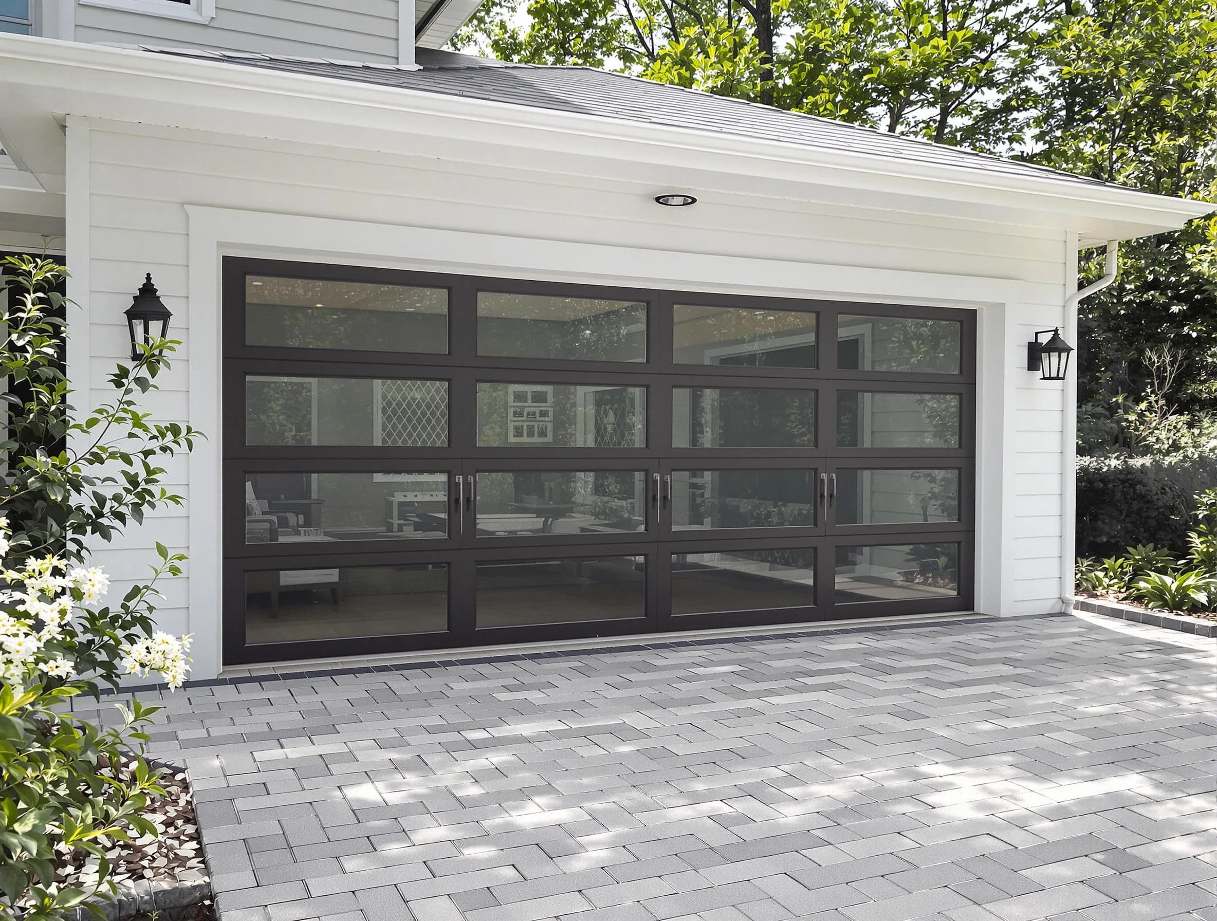 Ashland City Garage Door Repair design specialist presenting custom garage door options to Ashland City homeowner