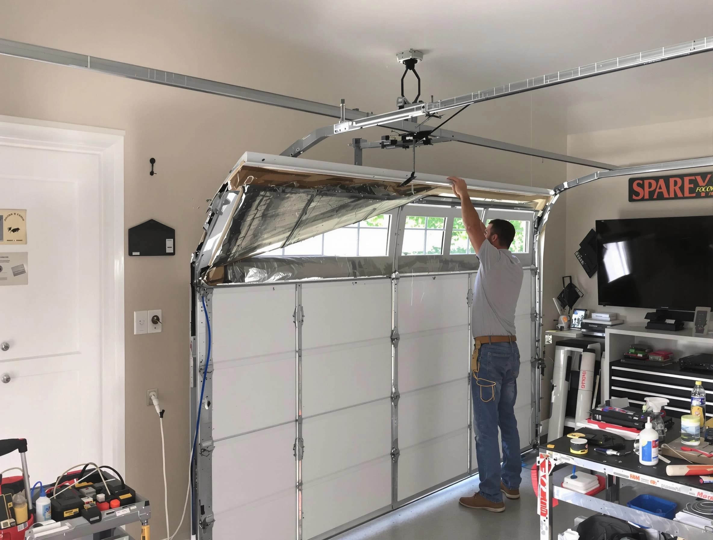 Garage door section replacement by Ashland City Garage Door Repair in Ashland City