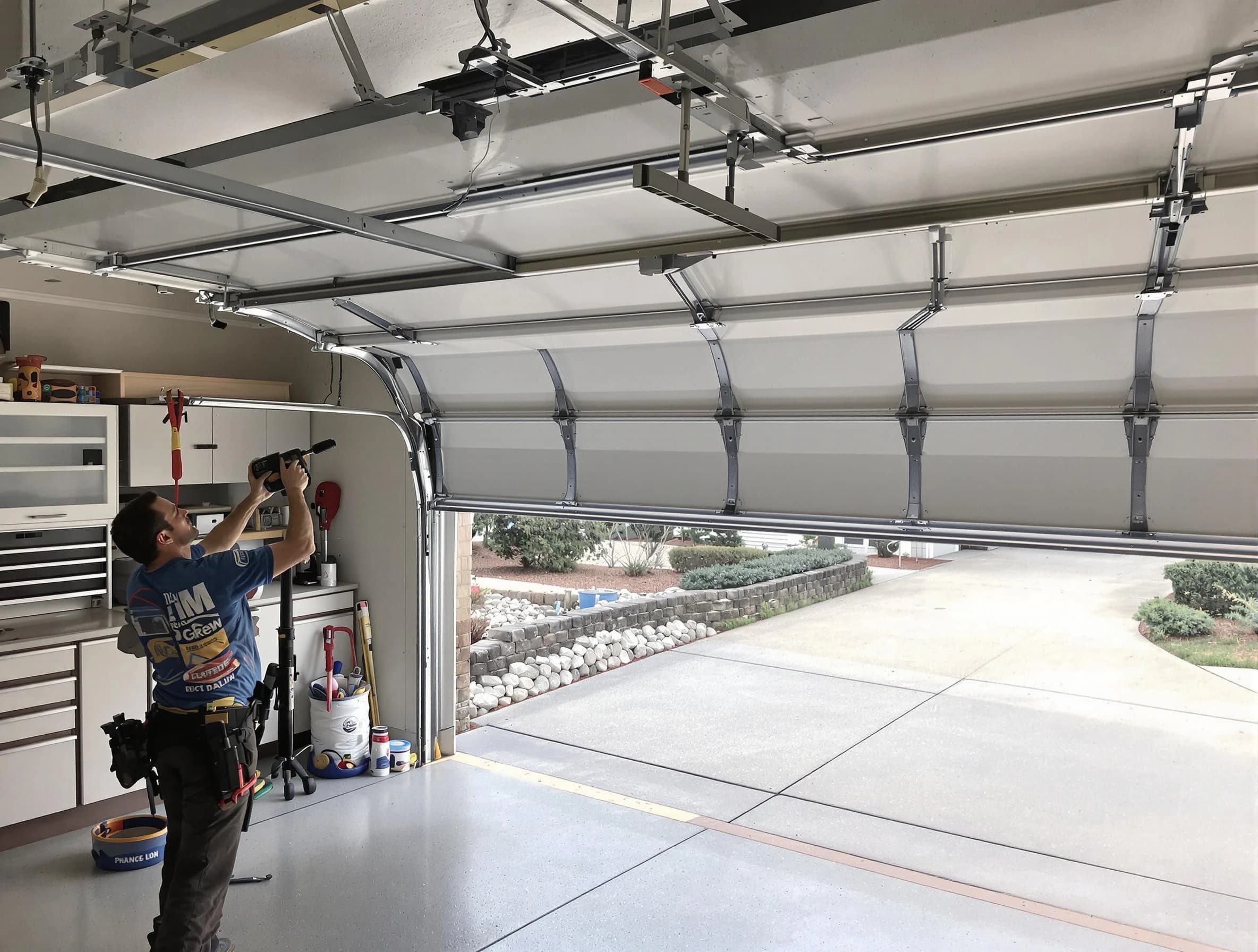 Garage door track repair service by Ashland City Garage Door Repair in Ashland City