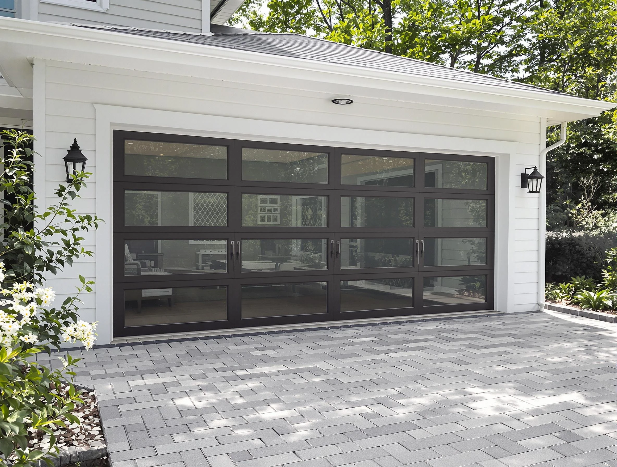 Ashland City Garage Door Repair design specialist presenting custom garage door options to Ashland City homeowner