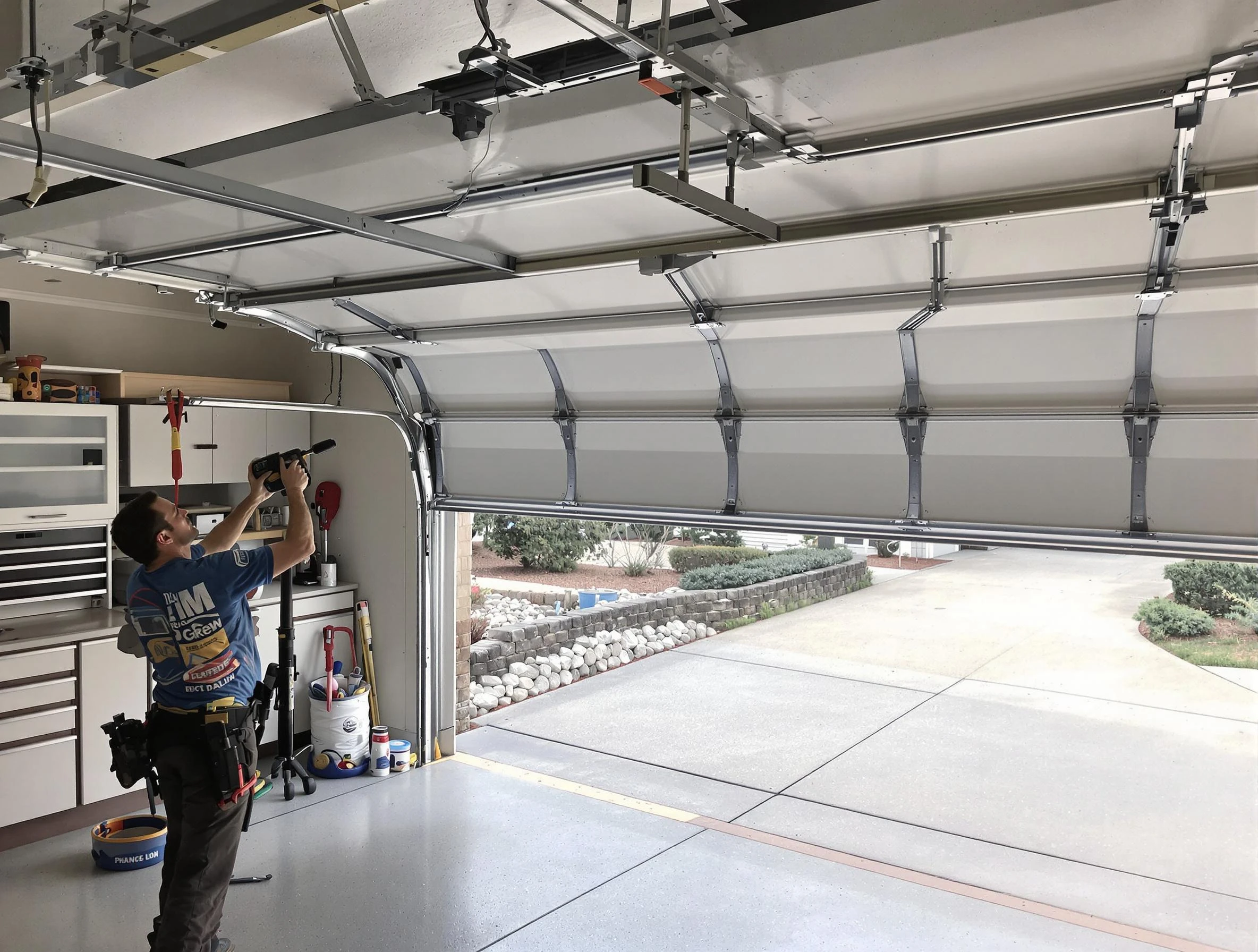 Garage door track repair service by Ashland City Garage Door Repair in Ashland City